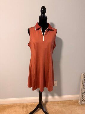 GGov  Tennis Golf Active Dress with Matching Shorts- XL Brown